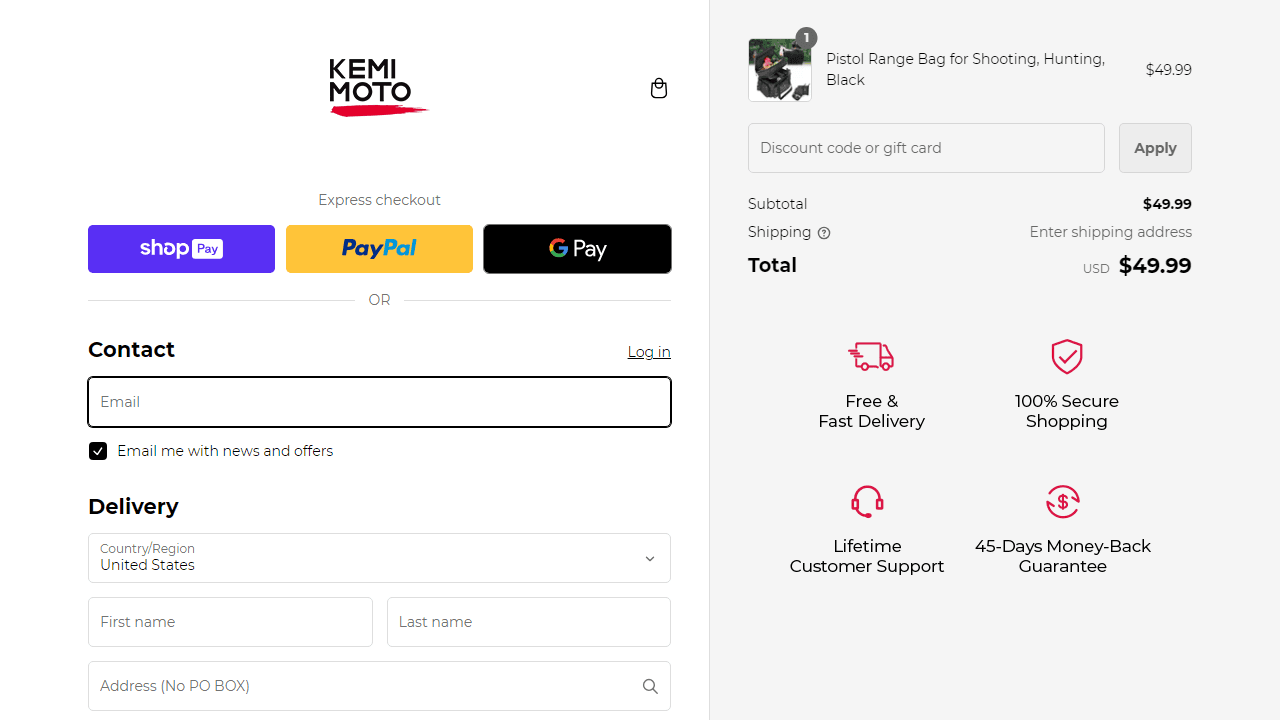 How to apply Kemimoto coupon code
